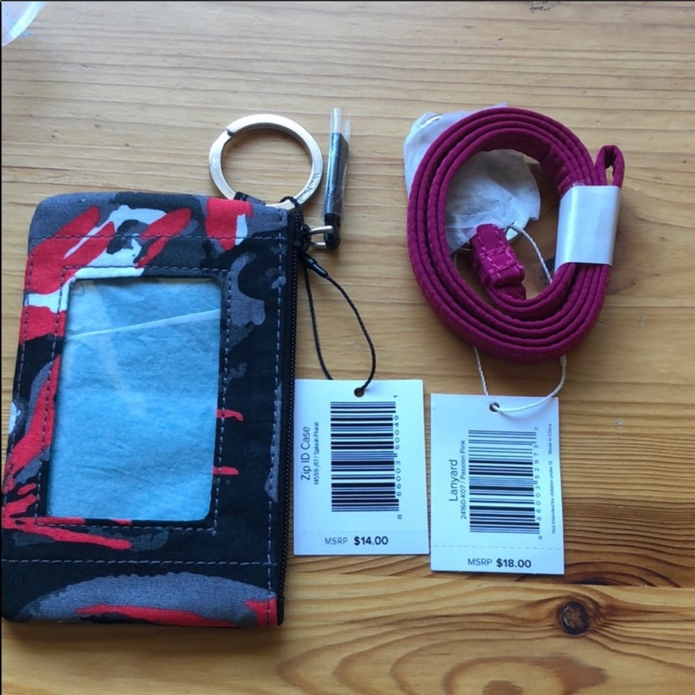 Vera Bradley Wallet and Lanyard set